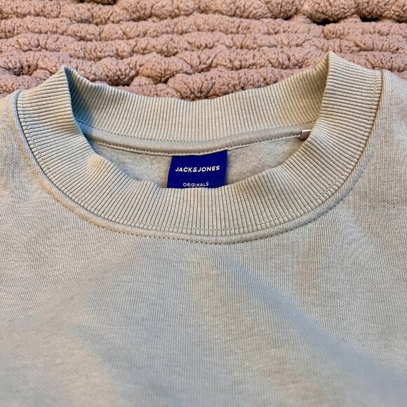 Jack & Jones Men's Joyvibe Spongy Sweat Crew Neck Pale Green Sweater Size Medium - Picture 5 of 12